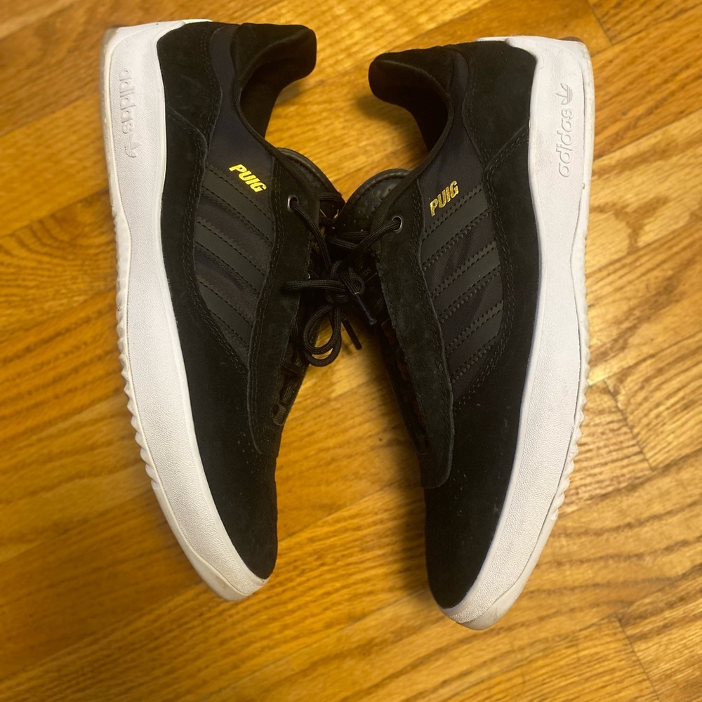 Adidas  Puig Men's Black and Gold Sneakers - Picture 2 of 6
